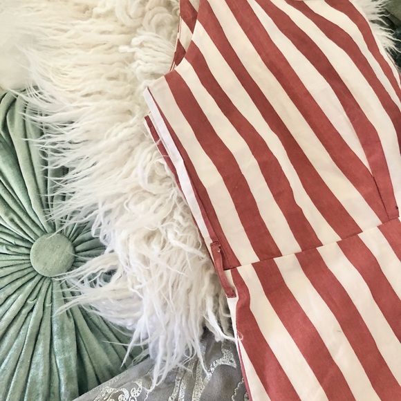 VERO MODA | XL | Masala Delta Button Red Striped Dress 100% Organic Cotton NWT - Picture 12 of 14